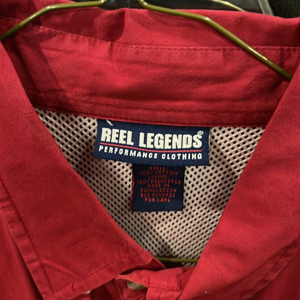 Reel legends red fishing shirt. Performance clothing. Open to offers
